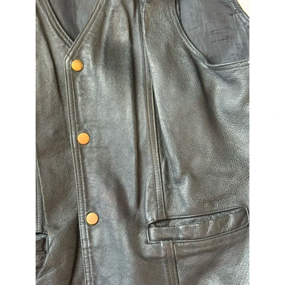 Vietnam Veteran Leather Vest Adult Medium Armed Forces Military